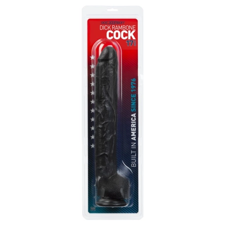 Extra Large Dildo 43cm Dick Rambone Cock Black – Doc Johnson