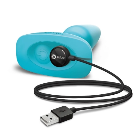 Plug anal Rotatif et vibrant télécommandé - B-Vibe Rimming 2 Bleu