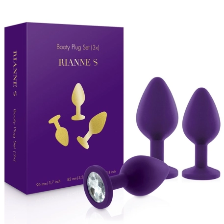 Rianne S Booty Plug Set Violet – Kit 3x plug anal Silicone