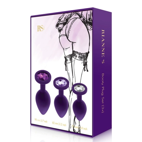 Rianne S Booty Plug Set Violet – Kit 3x plug anal Silicone