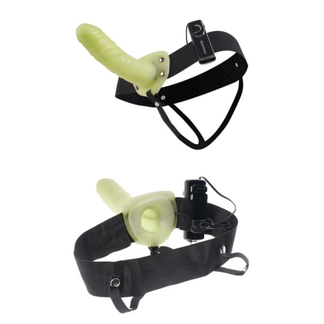 Glow in the Dark vibrating Strapon - Pipedream
