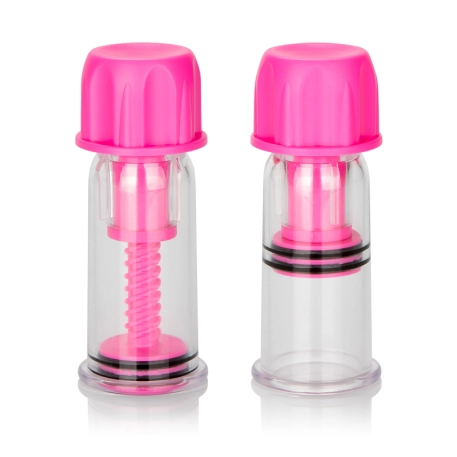 Mini Pumpen für Nippel Vacuum Twist Suckers Pink - Calexotics