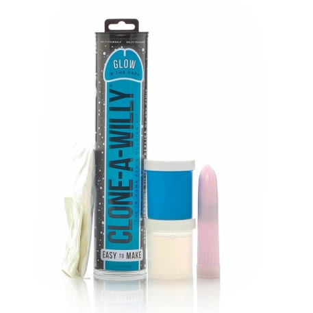 Clone A Willy Glow-in-the-Dark Bleu - Kit moulage pénis