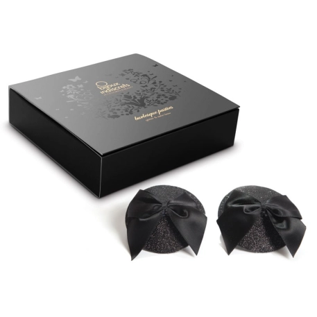 Burlesque Shini Round Nippies Black
