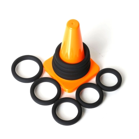 Play Zone Kit Cockring Stretchy Set (9 penisringe) - Perfect Fit