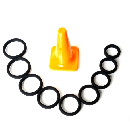 Play Zone Kit Cockring Stretchy Set (9 penisringe) - Perfect Fit