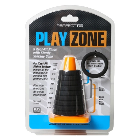 Play Zone Kit Cockring Stretchy Set (9 penisringe) - Perfect Fit