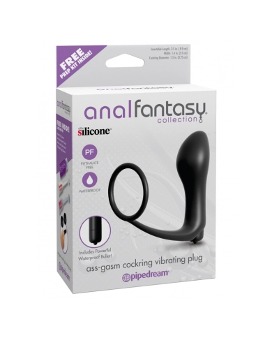 Vibrating Cockring & Butt Plug Ass-Gasm - Pipedream Vibrating Cockring & Butt Plug Ass-Gasm - Pipedream