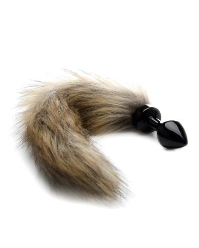 Mini Analer Stecker Fox Tail - Schwarz