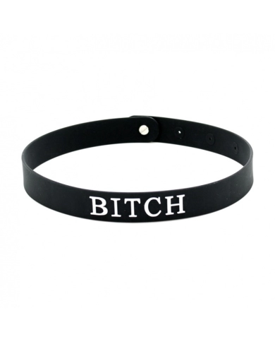 Silicone BDSM necklace - BITCH