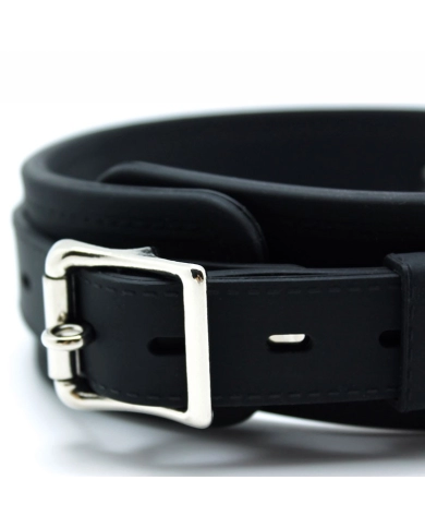 Collier BDSM en silicone et laisse en métal - Rimba Collier BDSM en silicone et laisse en métal - Rimba