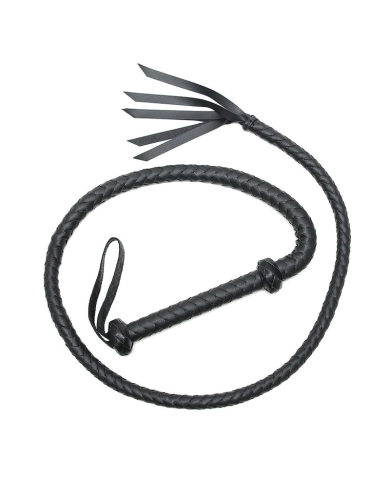BDSM frusta in pelle intrecciata nero (155 cm) - Rimba BDSM frusta in pelle intrecciata nero (155 cm) - Rimba