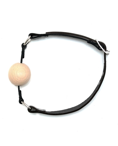 Bal Gag Bois et cuir Ø 4 cm - Rimba Bal Gag Bois et cuir Ø 4 cm - Rimba