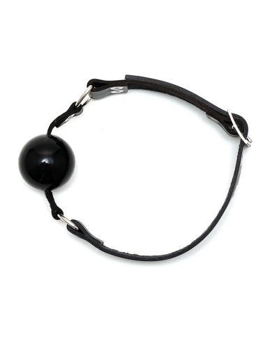 Bal Gag en silicone et cuir Ø 4.4 cm Noir - Rimba Bal Gag en silicone et cuir Ø 4.4 cm Noir - Rimba