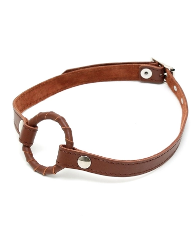 Ball Gag avec O Ring Ø 5 cm Brun - Rimba
