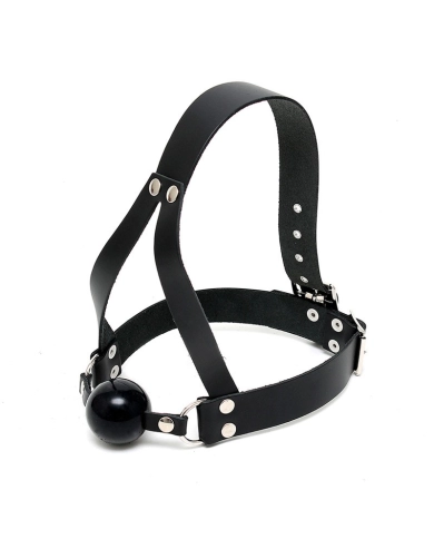 Harnais facial BDSM avec Ball Gag Ø 4.4 cm - Rimba