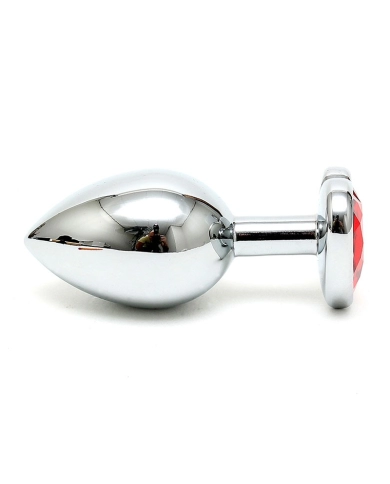 Butt plug con cristallo a forma di cuore (Rosso) - Rimba Butt plug con cristallo a forma di cuore (Rosso) - Rimba