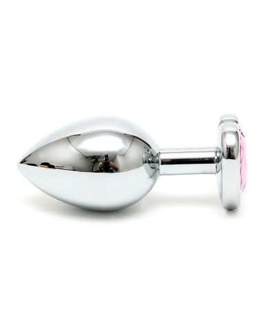 Butt plug con cristallo a forma di cuore (Pink) - Rimba Butt plug con cristallo a forma di cuore (Pink) - Rimba