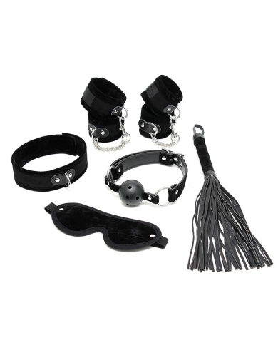 BDSM Kit débutant noir (6-pièces) - Rimba