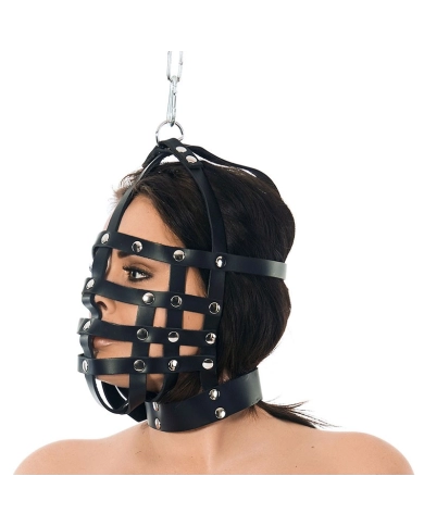Muselière BDSM avec attaches de suspension - Rimba