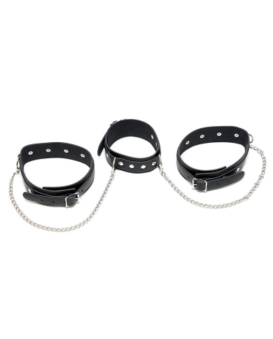 Kit d'attache BDSM cou et cuisses - Rimba