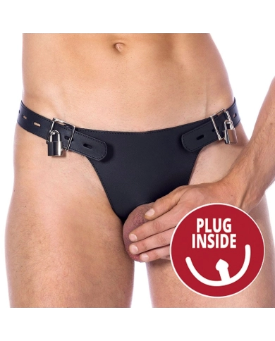 Chastity belt for man with butt plug - Rimba