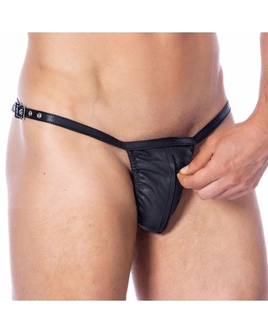 Leather Thong for men with Zip (adjustable) – Rimba Leather Thong for men with Zip (adjustable) – Rimba