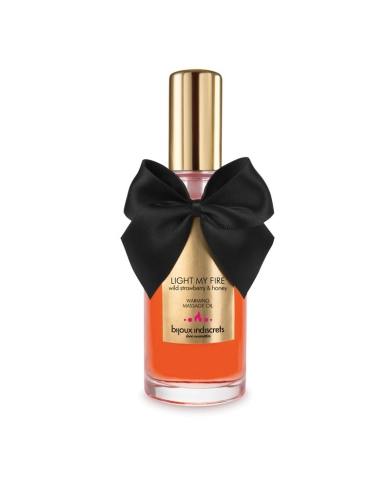 Warming Massage Oil "Wild Strawberry" - Bijoux Indiscrets Warming Massage Oil "Wild Strawberry" - Bijoux Indiscrets