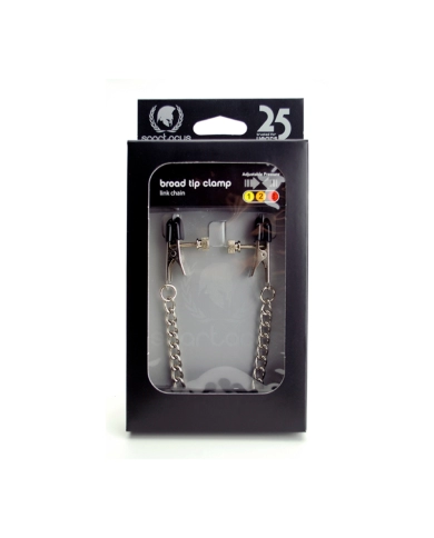Pinze per capezzoli larghe con catenella – Spartacus Broad Tip Pinze per capezzoli larghe con catenella – Spartacus Broad Tip