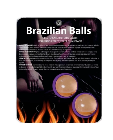 Brazilian Balls - 2x Boules lubrifiantes effet chauffant