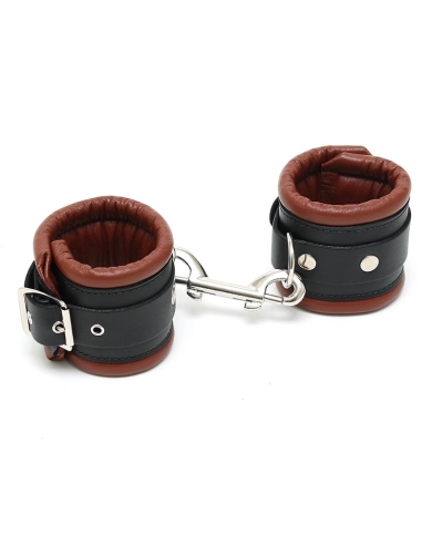 brown leather padded handcuffs - Rimba brown leather padded handcuffs - Rimba