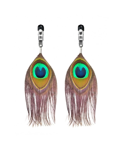 Pinces à tétons avec plumes de paon - Rimba