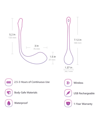 Lush Bullet Vibrator Uovo vibrante - Lovense Lush Bullet Vibrator Uovo vibrante - Lovense