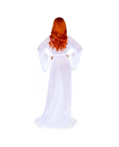 Long sexy transparent dress & String (White) - Leg Avenue