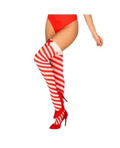 Calze sexy Kissmas Stockings  (rosso) - Obsessive