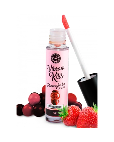 Gloss Blowjob Vibrant Kiss (Strawberry Gum) - Secret Play