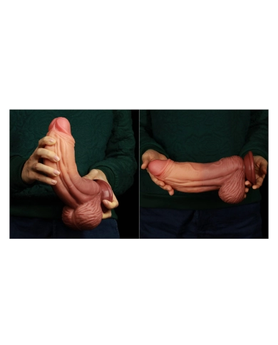 Dildo realistic XXL double density (24.5 cm) - LoveToy Nature Cock