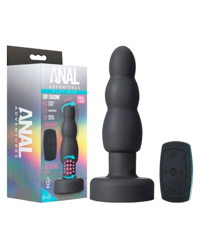 Plug anal Rotatif et vibrant télécommandé - Anal Adventures Propel