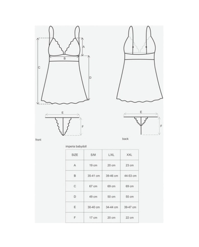 Babydoll & String Idillia (black) - Obsessive