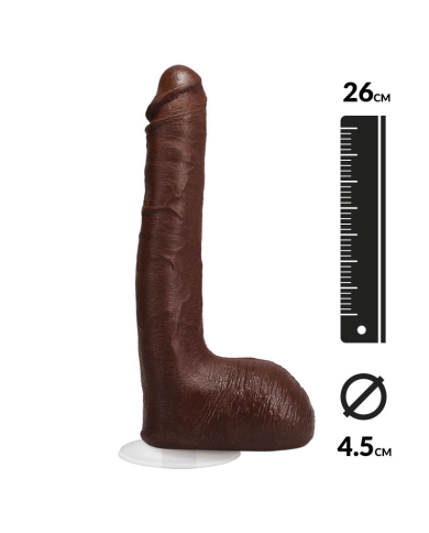 Realistischer Dildo XXL Ricky Johnson 26cm (brun) - Doc Johnson Realistischer Dildo XXL Ricky Johnson 26cm (brun) - Doc Johnson