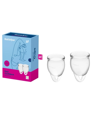 Menstrual cup Feel Confident Clear (2 pces) - Satisfyer