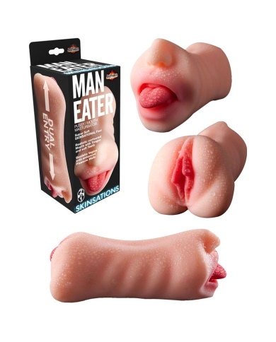 Masturbatore 2 en 1 (Bouche et vagin) - Man Eater Skinsations