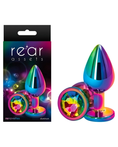Plug anale Alu Rear Assets Rainbow (M) - NS Novelties