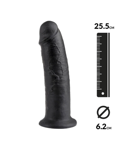 Dildo Realistic RealDeal 23cm (Schwarz) - King Cock Dildo Realistic RealDeal 23cm (Schwarz) - King Cock
