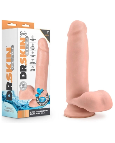 Realistischer Dildo 13.5 cm selbstschmierend Dr. Skin Glide - Blush