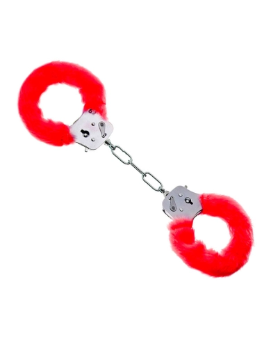 Red Beginner's Furry Cuffs - ToyJoy