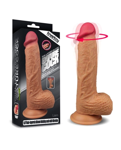 Realistic and rotating vibrator - LoveToy Nature Cock