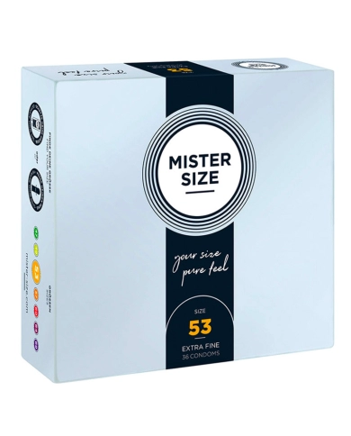 Preservativo su misura Mister Size 53mm - 10pc