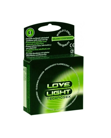 Love Light fluo Kondome 3pc
