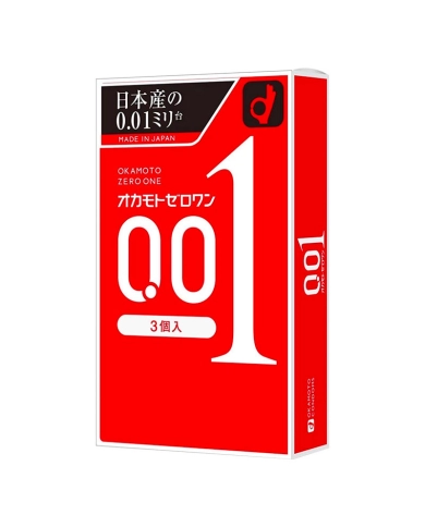 Préservatif Ultra Fin Okamoto 0.01 - 3 préservatifs